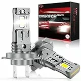 AUXIRACER Lampadina H7 LED, chip CSP 6500K 600%, lampadina automotive H7 LED abbagliante e anabbagliante, lampadina per esterni, sostituzione per alogeni e xeno (2 lampade)