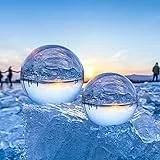 ESMART Sfera di Cristallo Palla di Vetro K9 con Piedistallo,100mm Lensball Accessori Decorativi per Casa/Ufficio/Auto,Adatta per Fotografia/Decorazione/Meditazione/Divinazione (100mm)