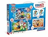 Clementoni Edukit 4 in 1-Paw Patrol-Set di Giochi 30 48 Pezzi, Memo e 6 Cubi, Educativo 4 Anni, Gioco Memory, Puzzle Bambini-Made in Italy, Colore Multilingua, 18291