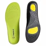 riemot Solette Sportive per Uomo,Donna e Bambini,Solette per Scarpe con Supporti per Archi e Tallone,Solette Comfort per Fasciite Plantare,Piedi Piatti Ammortizzanti,Bambini Verde 28-30 EU