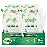 Winni's - Ammorbidente Lavatrice Ipoallergenico Concentrato, 120 Lavaggi, Fragranza Fiori Bianchi, con Materie Prime di Origine Vegetale, 750 ml x 4 Confezioni