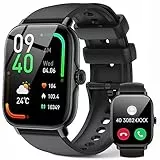 Smartwatch Chiamate Bluetooth,1,85' HD Schermo Tattile Orologio Smart Watch Uomo Donna,IP68 impermeabile,Con cardiofrequenzimetro/ossigeno nel sangue/contapassi/monitoraggio del sonno per Android IOS
