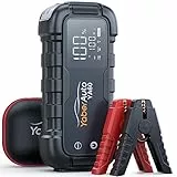 YaberAuto Booster Avviamento Auto, 6000A Avviatore Emergenza per Auto/Moto, 12V Starter Batteria Auto (Tutto Benzina e Fino a 12L Diesel) con Grande Display,Ingresso/Uscita da 45W e 2 Porte USB