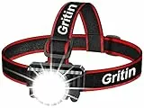 Lampada Frontale LED, Gritin Super Luminoso Torcia Frontale Lampade da Testa USB Ricaricabile con 2000 Lumen e 4 Modalità, 90° Angoli di Luce Regolabili per Campeggio, Corsa, Pesca, Ciclismo