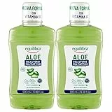 2x Equilibria Aloe Collutorio Multiattivo Delicato con Xilitolo Gusto Menta Lenitivo Protezione Igiene Orale - 2 Flaconi da 500ml