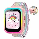 Smartwatch Bambini, 90° Rotante Fotocamera Orologio Smartwatch Bambini con 7 Colori Luce Musica Storia Giochi Sveglia Pedometro Sfondi Fai Da Te, Giocattoli Regalo Bambina 3-12 anni Ragazzi Ragazze