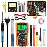 Vastar Saldatore Elettrico Professionale Kit - 60w, Saldatura con Valigetta per trasporto, 16 in 1 Temperatura Regolabile per Precisione Saldatura