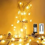 Catena Luminosa, LED fata luci all'interno, bigzom 13m 100s LEDs palla fata luci, 8 modalità, impermeabile IP44 White White Fairy luci esterne con per deco, giardino, matrimonio