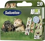 Salvelox ® | Strisce Animal Planet | Strisce per bambini flessibili, durevoli, traspiranti e resistenti all'acqua e allo sporco | Confezione da 20PZ