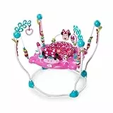 Bright Starts, Disney Baby, Centro Attività, Minnie Mouse PeekABoo, 12+ Giochi di Attività, Girello con Musica e Luci, Sedile Girevole a 360°, Regolabile, Rosa, 6 Mesi+