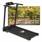 YM NEXT 2000 Tapis Roulant Elettrico Pieghevole 12 km/h, CONTROLLO GESTUALE o Tramite Tasti, Brand Italiano, Ampia Superfice Corsa, Telaio rinforzato, APP Kinomap Zwift BitGym, Salvaspazio, Your Move