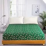 Keowin Lenzuolo con angoli elasticizzati 180 x 200 cm, con elastico, 180 x 200 cm, per letto a molle, 180 x 200 cm, colore: verde