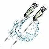 Firschoie 2 pezzi Termometro Digitale da Cucina, Precisione della sonda alimentare fino a 0,1°C con sonda lunga, Termometro per griglia di cottura, Termometro per cucinare, cuocere e grigliare