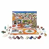 Hot Wheels - Calendario dell'Avvento 2023, 8 macchinine Hot Wheels, 16 accessori a tema invernale con 24 porticine numerate e tappetino gioco, giocattolo per bambini, 3+ anni, HKL74