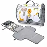 LUDAZON® Fasciatoio Portatile Pieghevole Premium Quality, NUOVO MODELLO 2023, Neonato Accessori Utili, Regalo Neonato Maschio, Regalo Neonata Femmina, Guarda Il Video