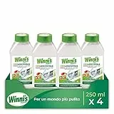 Winni's - Cura Lavastoviglie, Azione Igienizzante e Sgrassante, Elimina il Calcare, con Materie Prime di Origine Vegetale e Bio, 250 ml x 4 Confezioni