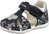 Geox Neonata B Elthan Girl C Primi Passi Bimba 0-24, Blu/Argento (Navy/Silver), 24 EU