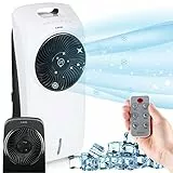 Klarstein Condizionatore Portatile Senza Tubo 110W, 5in1, Umidificatore, Portatile Silenzioso con Night Mode, Ionizzatore, Ventilatore Aria Fredda, Raffrescatore 396m³/h, per Interno