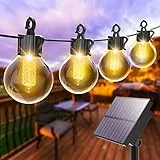 litogo Catena Luminosa Esterno Solare, 44.6Ft/13.6M 27 LED Luci Solari Esterno 4 Modalit Luci Esterno Energia Solare con G40 Lampadine Solare Luces Impermeabile per Giardino Matrimonio Partito Festa