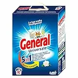 General Universale 5in1 Detersivo in Polvere per Lavatrice Azione Sciogli Macchia da 90 Lavaggi - Flacone da 5kg