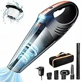 LaLuna Aspirabriciole Senza Fili, Aspirapolvere Auto Portatile 12000Pa, a Carica Rapida con 120W ad Alta Potenza, 4 in 1 Pulitore per Auto e Pulizia della Casa