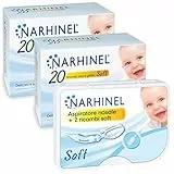 Narhinel Aspiratore Nasale Soft per Neonati e Bambini, Aiuta a Liberare il Nasino, Rimuovendo Delicatamente le Secrezioni Nasali, con 42 Ricambi Soft