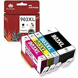 Toner Kingdom 903 XL Compatibili Cartucce HP officejet 6950 per HP 903 XL 903XL Multipack Cartucce per HP Officejet Pro 6950 6970 6960 Cartucce Stampante(Nero,Ciano,Magenta,Giallo,4-Pack)