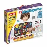 Quercetti- Combi ABC+123 Gioco Valigetta Multifunzione, Multicolore, 120 Pezzi, 5285