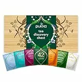Pukka Herbs | Tea Discovery Chest | Selezione di tè e tisane bio con cofanetto in bambù | Idea Regalo | 42 filtri