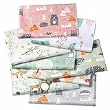 Tessuto Cotone Stoffa, Comius Sharp 8 Pezzi Tessuti Cartoni Animati Stampati in Cotone, Tessuti Stoffe Patchwork, Tessuto in Cotone Utilizzato per Cucire Artigianali DIY, 50cm x 40cm (B)