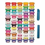 Play-Doh F1528FF2 65 - Confezione da 65 varietà di impasti assortiti per bambini dai 3 anni in su, confezione da 28 g, Multi