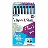 Paper Mate Pennarelli Flair, punta media, nero, 36 pezzi