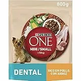 Purina One Mini  10 kg Dental Crocchette per Cani di Piccola taglia con Pollo e Riso, 8 Confezioni da 800 g