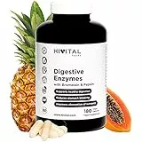 Enzimi Digestivi. 180 capsule vegane per 6 mesi. Amilasi, Proteasi, Lattasi, Lipasi, Cellulasi, Bromelina e Papaina. Per migliorare la digestione e ridurre il gonfiore di stomaco.