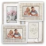 ZEP S.r.l. Mol Veno Cornice portafoto in Legno, in Legno, Colore: Beige/Bianco, per 4 X Immagine Formato 10 x 15 cm,