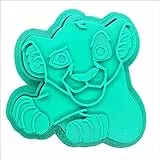 Tagliabiscotti Simba del Re Leone - Formine per Biscotti, Set di 2 Pezzi: Tagliabiscotti e Stampi Professionali (Turchese)