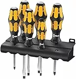 Wera, 932/6 Assortimento di giraviti Kraftform; il giravite-scalpello della Wera + rack, 6 pezzi