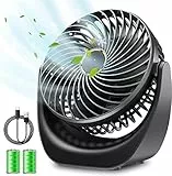SHAVINGFUN Mini Ventilatore usb da Tavolo, scrivania di 4000mAh Ricaricabile, 5 Velocità. Ventilatore silenzioso, a batteria, Per Ufficio, Soggiorno, Viaggi
