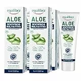 4x Equilibra Aloe Dentifricio Multiattivo Delicato Azione Protettiva Lenitiva Antisettica Gusto Menta Senza Fluoro - 4 Flaconi da 75ml