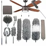 Withosent 10 Pezzi Spolverino Telescopico, 255cm Spolverino per Polvere Togli Ragnatele Allungabile, Microfibra Piumino per Spolverare Lavabile, per Pulizia Tetti Interni, Soffitto, Tapparelle