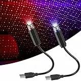 GiReich 2 Pezzi Lampada Notturna a Stella per Tetto Auto, Romantica Lampada per Proiettore Mini USB, Regolabile Atmosphere Night Light, per Auto Soffitto Camera da Letto