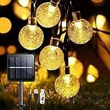 Catena Luminosa Esterno Solare, TOPYIYI 8M 50 LEDs Luci USB Ricaricabile 8 Modalità, Impermeabile IP65 Natale per Giardino, Patio, Recinzione, Festa