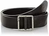 Diesel Cintura da cintura BISATE CINTURA vera pelle nera (Nero, 70 cm)