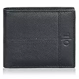 Eono Portafoglio da uomo in pelle RFID | Portafoglio per carte da uomo | Regalo per gli uomini | Porta carte di credito | 6 slot per carte di credito | Porta carte da uomo, Nappa Nera, S, Classico
