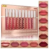 Mimore Rossetto Kit lucidalabbra per rossetto liquido opaco 6 pezzi/set Kit regalo rossetto liquido per cosmetici a lunga durata impermeabile