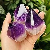 HSIOVE Natural Ametrino Quartz Crystal Point Bacchetta Singolo terminato Pietre e minerali Naturali Reiki (Size : 3pc)