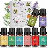 Aulaya Set di Oli Essenziali per Diffusori 8 x 10 ml, Lavanda, Rosa, Eucalipto, Menta Piperita, Citronella, Rosmarino, Bergamotto, Arancia Dolce