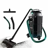 Cecotec Aspirapolvere per Cenere da 30 litri Conga Ash 6000 EasyGo XL. 1500 W, Finiture in Acciaio INOX, Tubo con Rivestimento Metallico, Filtro a Maglie Metalliche, Ruote ed Accessori