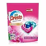 Bio Presto Power Caps Color, Detersivo Lavatrice Predosato In Capsule, Confezione Da 54 Lavaggi
