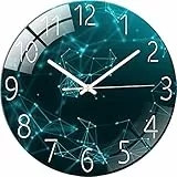 SWECOMZE Orologio da parete con silenzioso, 12 pollici, 30 cm, orologio da parete, silenzioso, galassia, cielo stellato, decorazione per soggiorno, cameretta dei bambini (stile F)